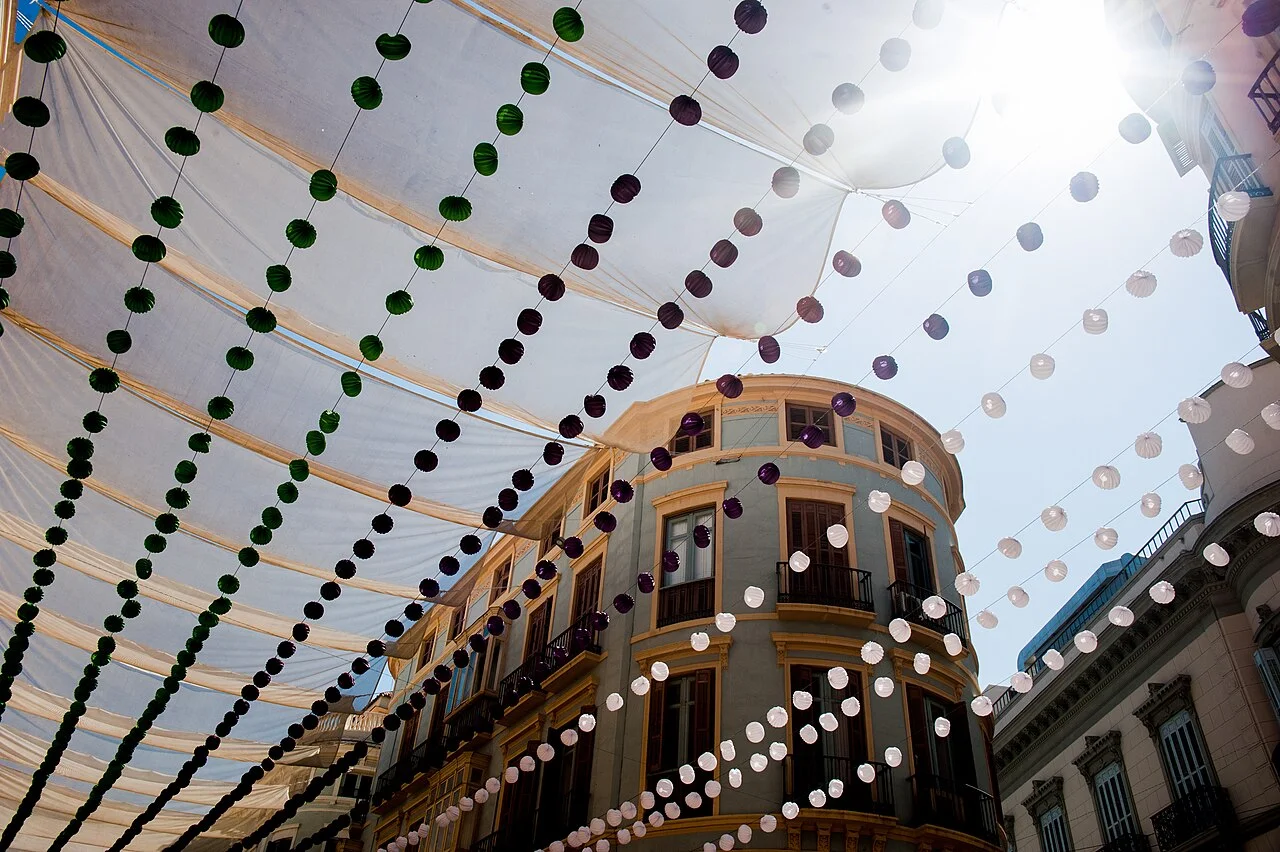 Malaga street andalusian decorations