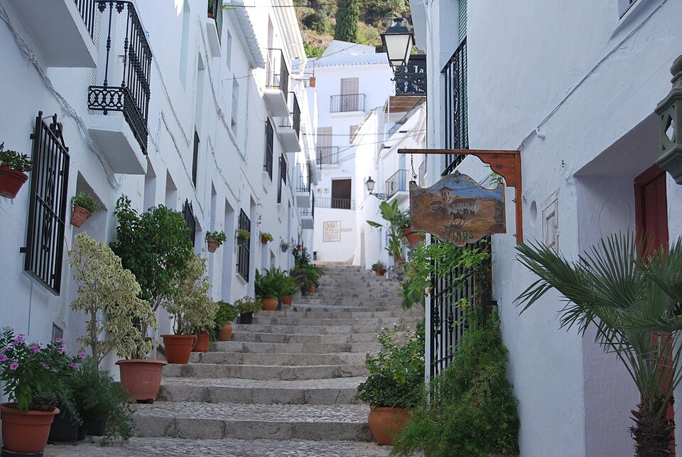 Paesaggio di Frigiliana in Spagna