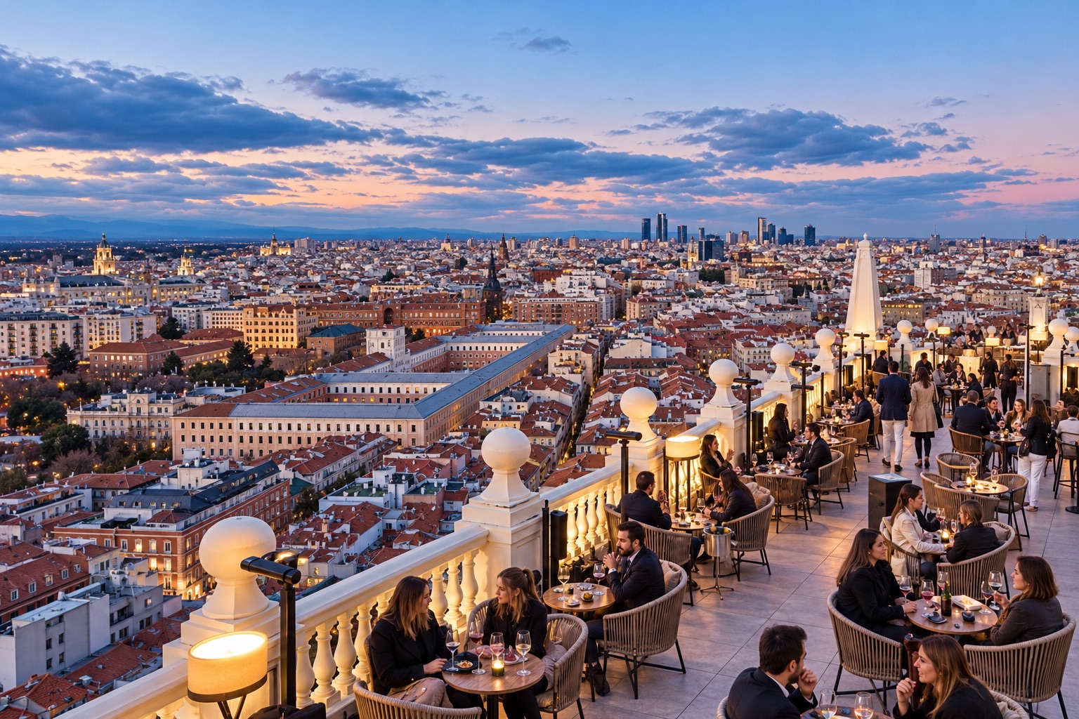 Foto dalla terrazza panoramica 360º Rooftop Bar.