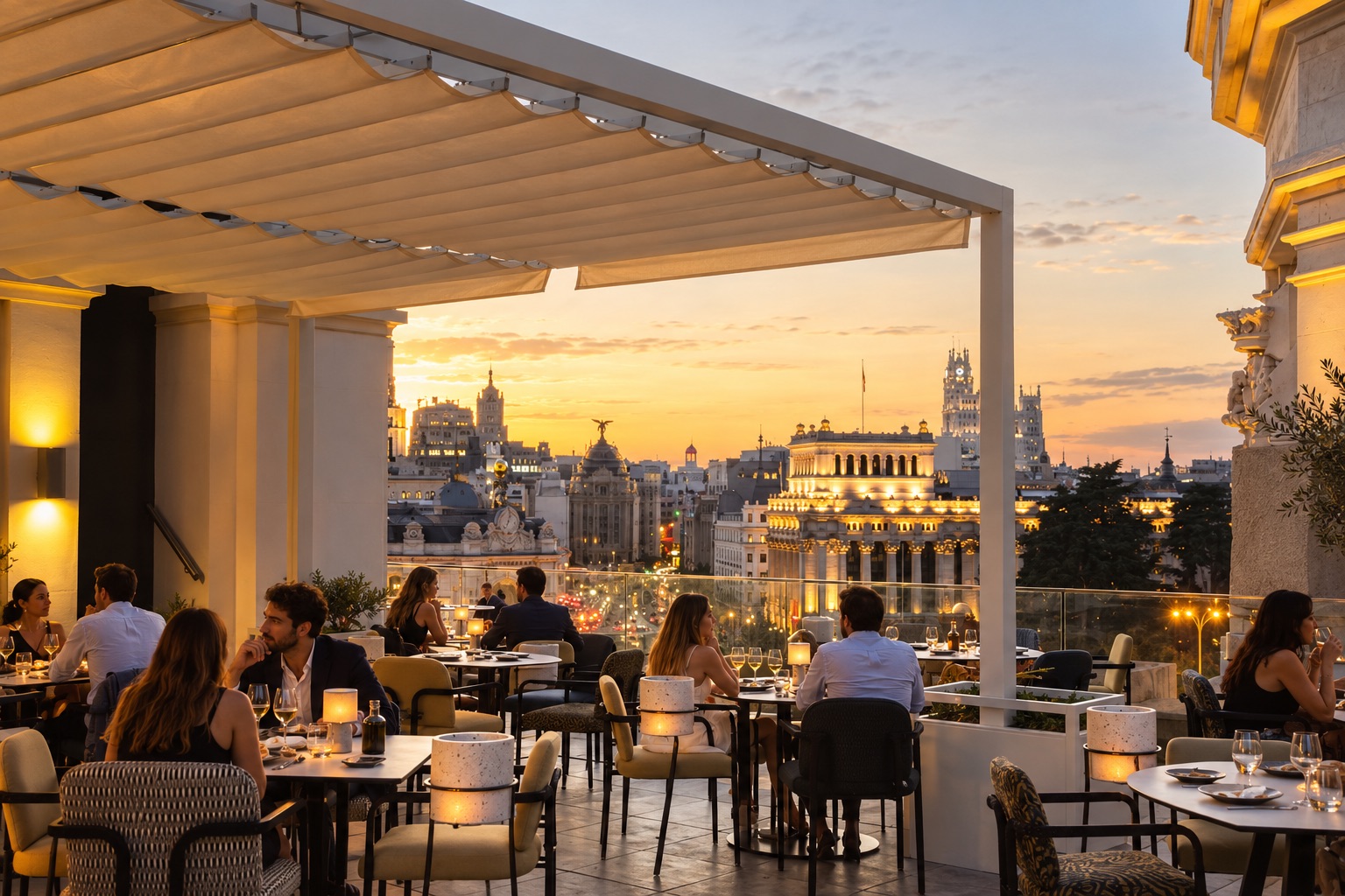 Foto dalla terrazza panoramica Azotea Cibeles.
