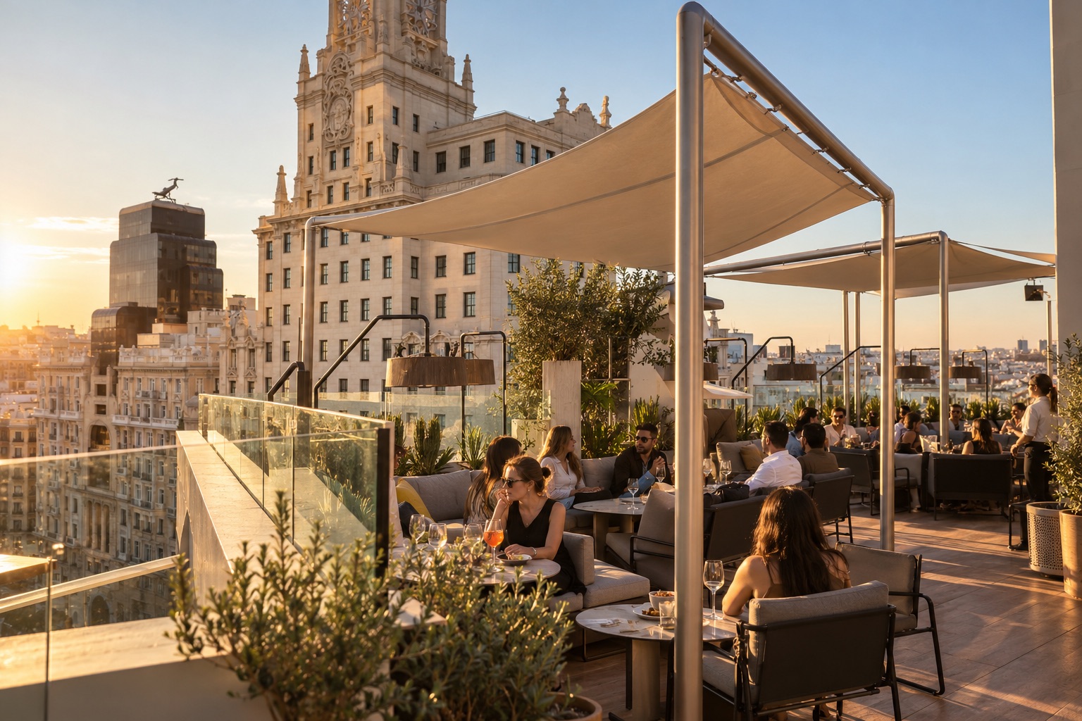 Photo depuis le toit-terrasse Picalagartos Sky Bar.